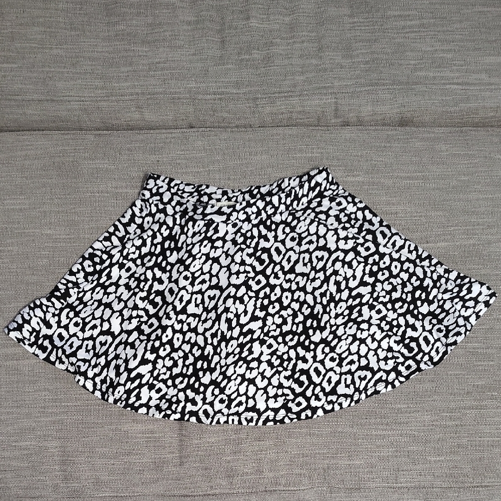 Ginger G Black and White Skater Mini Skirt